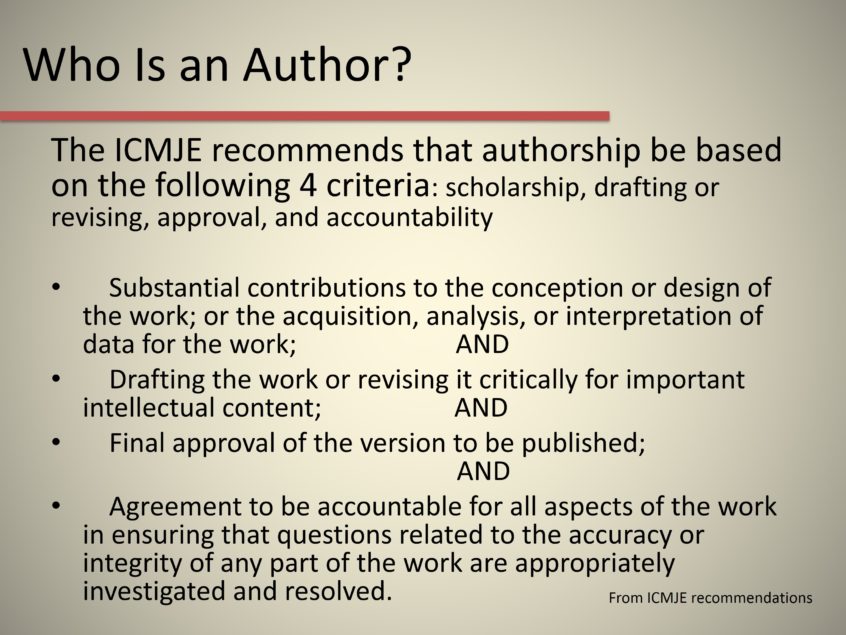 author guidelines for research