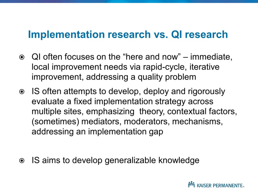research findings and implementation
