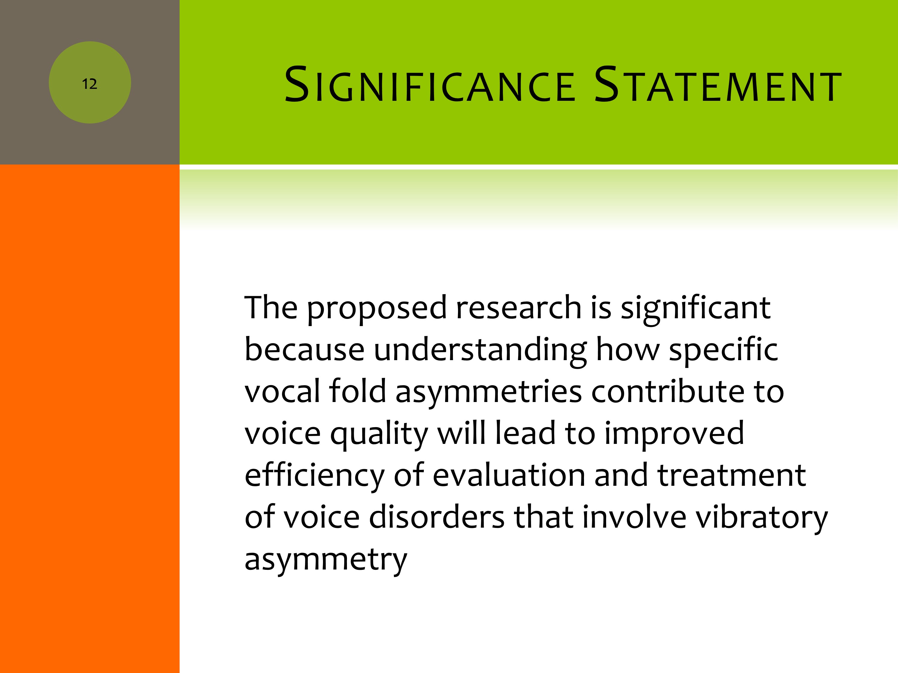 significance section of a research proposal example