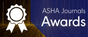 2020 ASHA Journals Awards