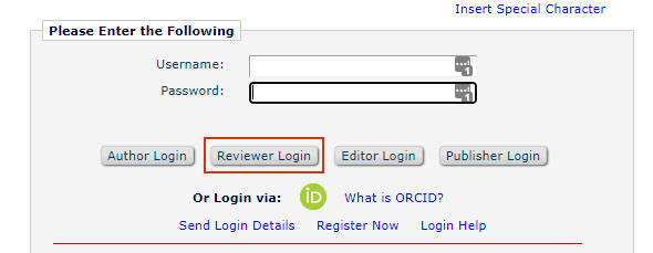 Reviewer login button